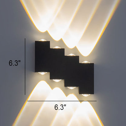 Square Luminous Outdoor Waterproof LED Wall Sconce Lamp