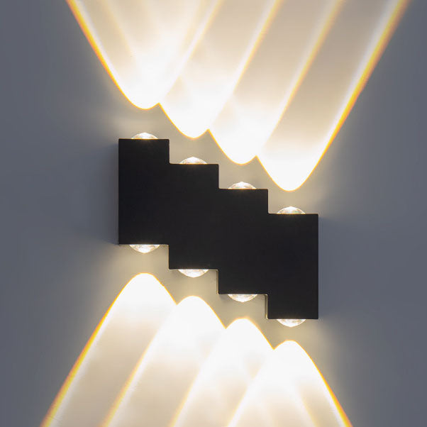 Square Luminous Outdoor Waterproof LED Wall Sconce Lamp