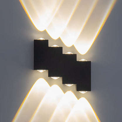 Square Luminous Outdoor Waterproof LED Wall Sconce Lamp