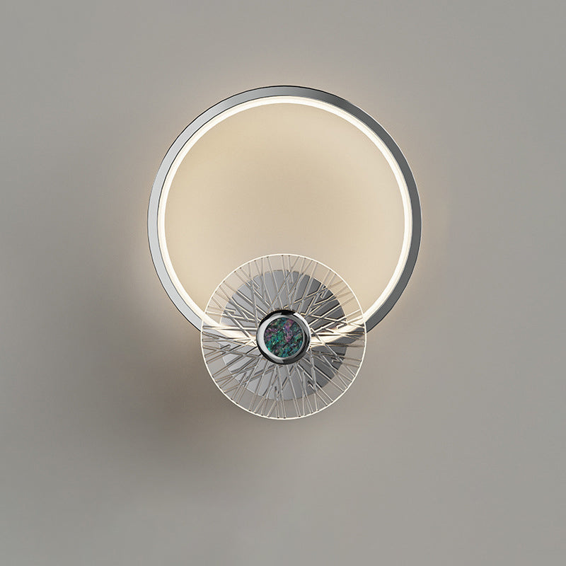 Geometric Semi-circle Acrylic Hardware LED Wall Sconce Lamp