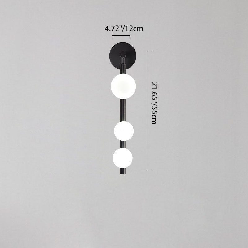 Simplicity Iron Glass Ball 3/5/7-Light Wall Sconce Lamp