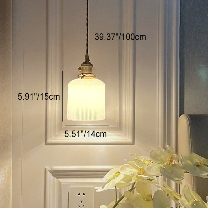 Round Cylinder Flower Brass Glass 1-Light Wall Sconce Lamp