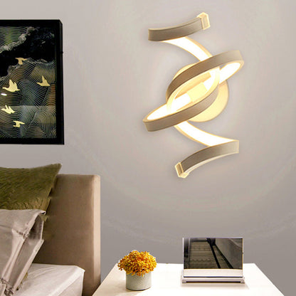 Creative Bar Wave Aluminium Acrylic LED Wall Sconce Lamp
