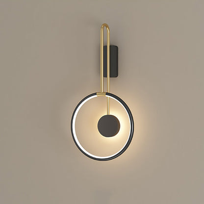 Minimalist Iron Acrylic Round Ring LED Wall Sconce Lamp