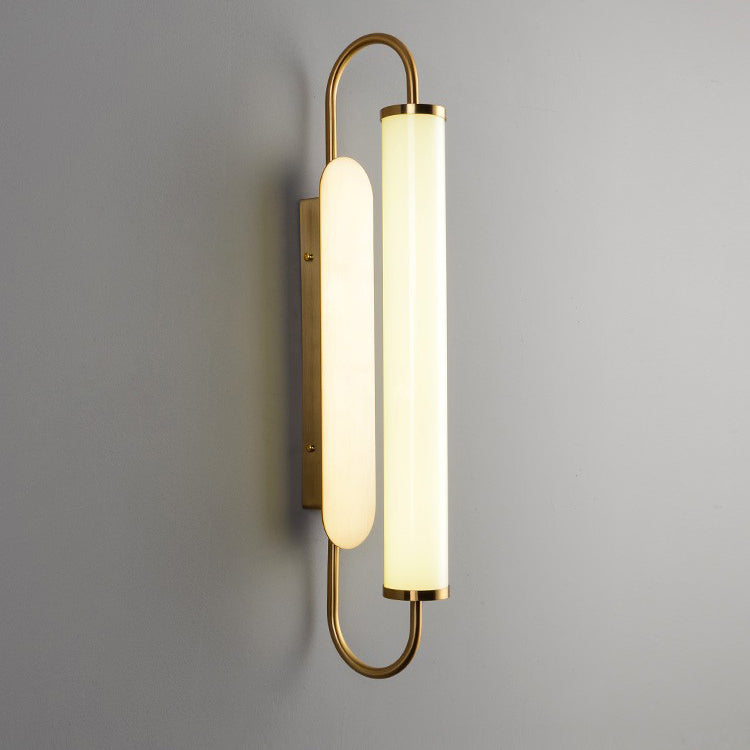 Nordic Iron Acrylic Cylinder Strip LED Wall Sconce Lamp