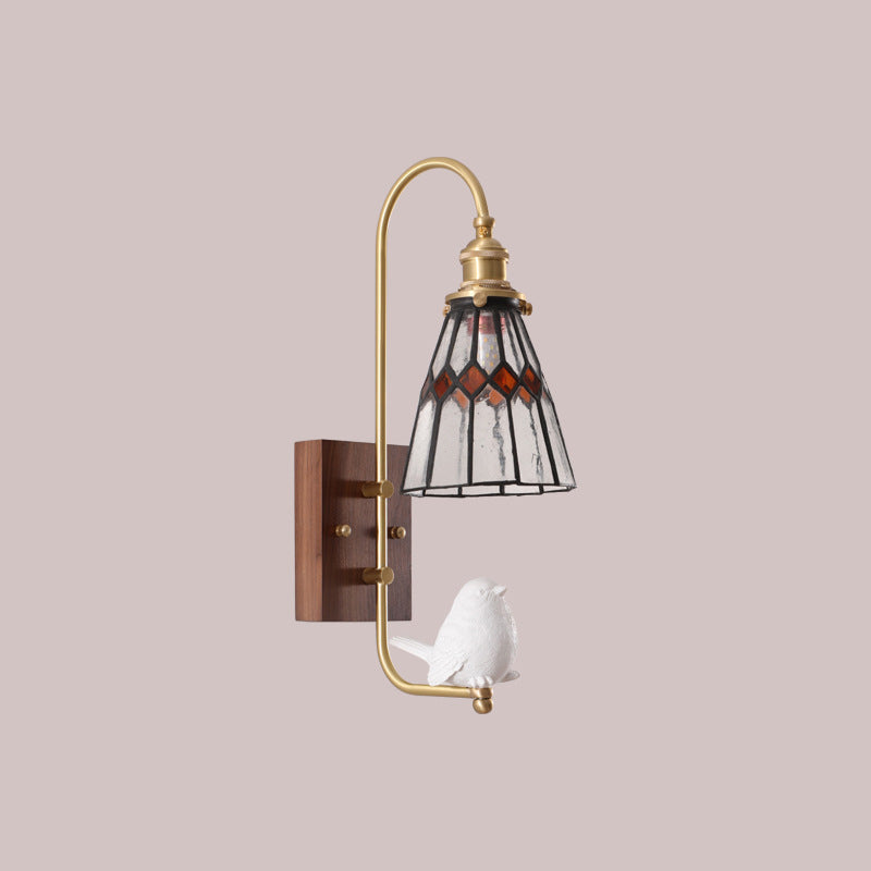 Traditional Resin Bird Angel 1-Light Wall Sconce Lamp