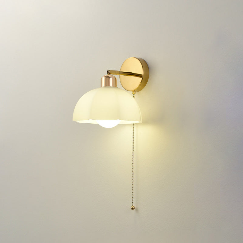Modern Art Deco Flower Round 1-Light Wall Sconce Lamp