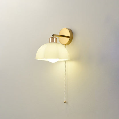 Modern Art Deco Flower Round 1-Light Wall Sconce Lamp