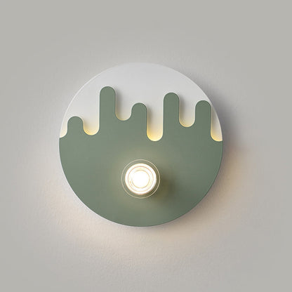 Cream Round Love Wave Iron Acrylic LED Wall Sconce Lamp