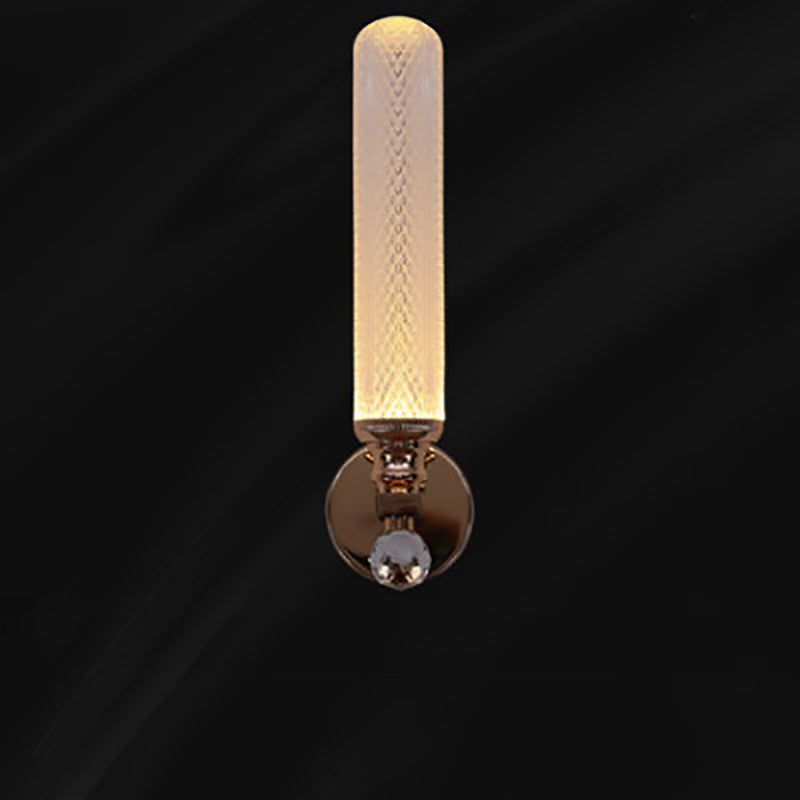 Cylindrical Hardware Acrylic 1-Light Wall Sconce Lamp