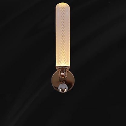 Cylindrical Hardware Acrylic 1-Light Wall Sconce Lamp