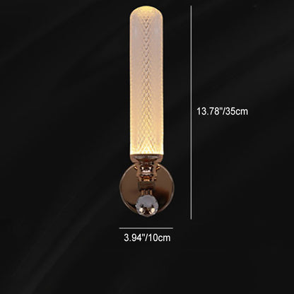 Cylindrical Hardware Acrylic 1-Light Wall Sconce Lamp