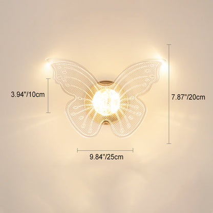 Metal Morning Glory Maple Leaf LED Wall Sconce Lamp