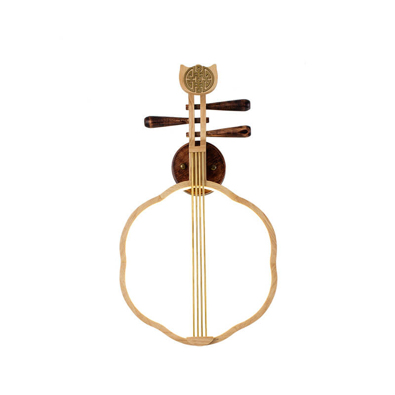 Chinese Pipa Instrument Zen Decoration LED Wall Sconce Lamp