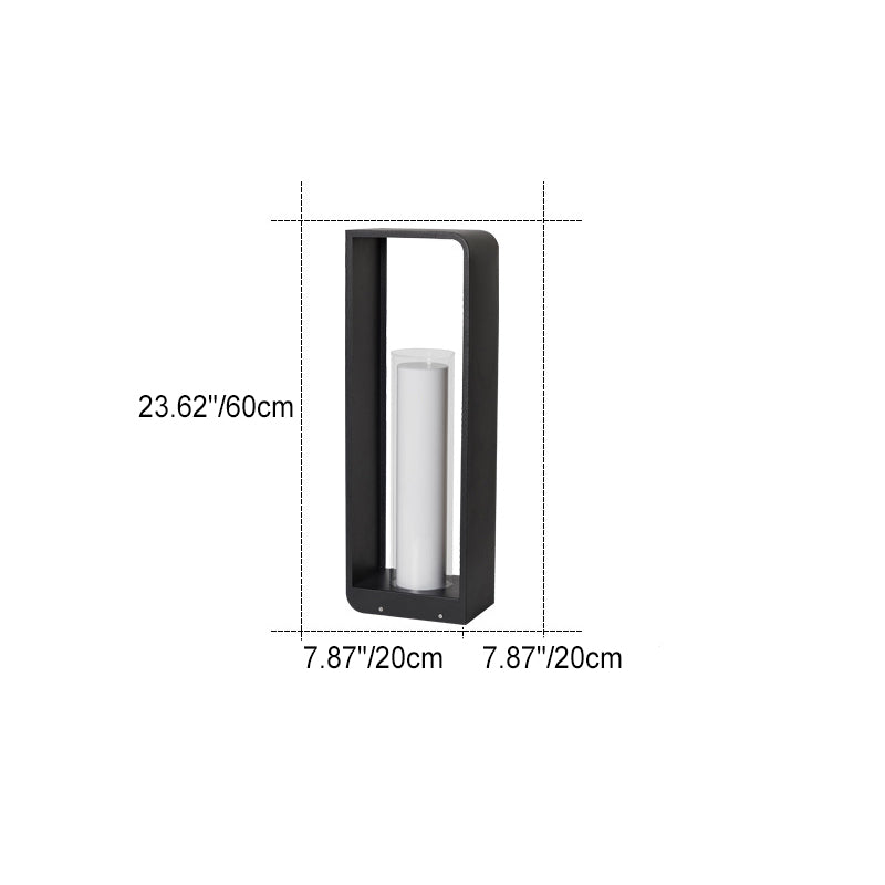Modern Square Stainless LED Outdoor Lawn Landscape Light