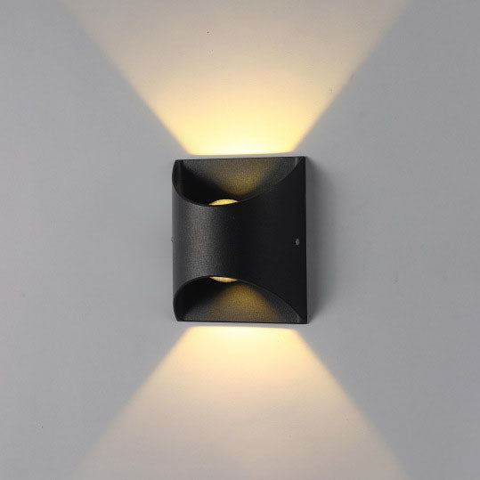 Solid Square Outdoor Waterproof LED Wall Sconce Lamp