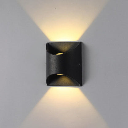 Solid Square Outdoor Waterproof LED Wall Sconce Lamp