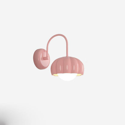 Minimalist Cream Oval Resin PE 1-Light Wall Sconce Lamp