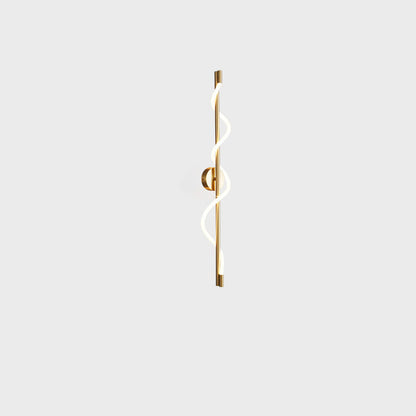 Cylinder Wave Stripe Copper Acrylic LED Wall Sconce Lamp