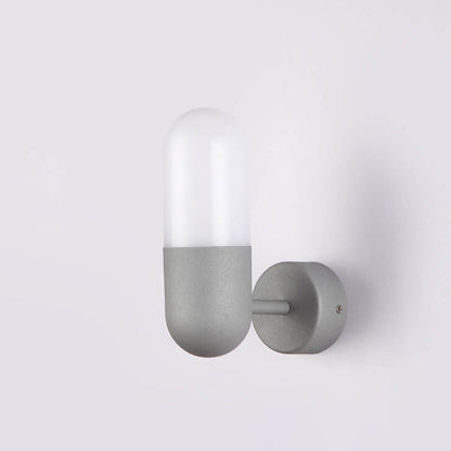 Round Column Aluminum Acrylic 1-Light Wall Sconce Lamp