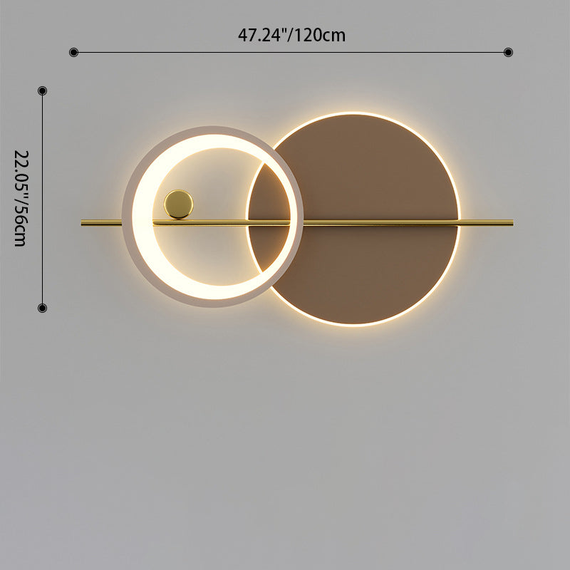 Modern Minimalist Round Iron Acrylic LED Wall Sconce Lamp