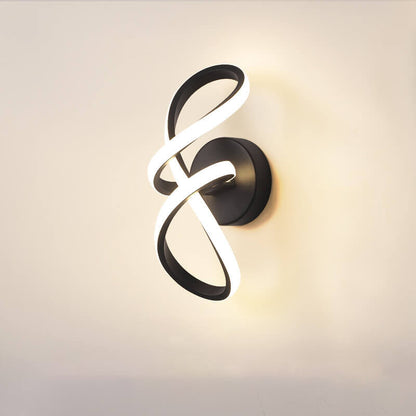 Nordic Twisted Line Shape Aluminum LED Wall Sconce Lamp