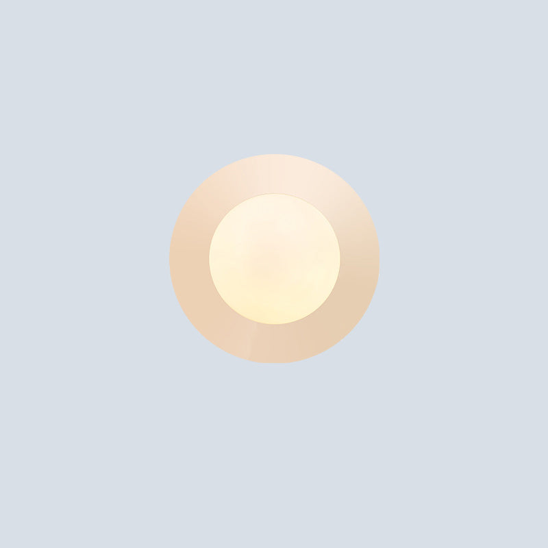 Minimalist Round Orb Iron Glass 1-Light Wall Sconce Lamp