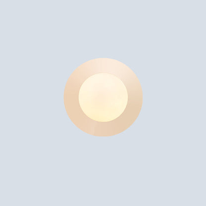 Minimalist Round Orb Iron Glass 1-Light Wall Sconce Lamp