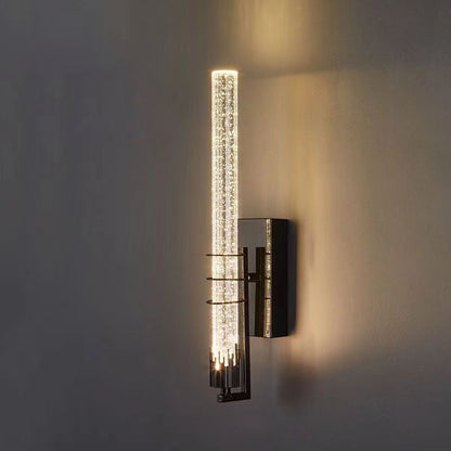Luxury Cylinder Iron Crystal LED Wall Sconce Lamp