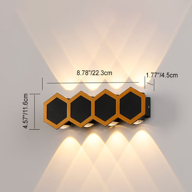 Waterproof Honeycomb Shape PC Lens LED Wall Sconce Lamp
