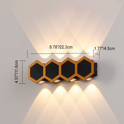 Waterproof Honeycomb Shape PC Lens LED Wall Sconce Lamp