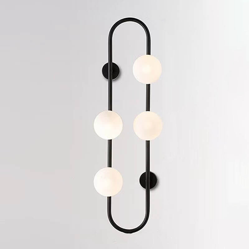 Nordic Glass Ball Oval Ring 2/4/6-Light Wall Sconce Lamp