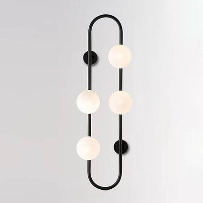 Nordic Glass Ball Oval Ring 2/4/6-Light Wall Sconce Lamp