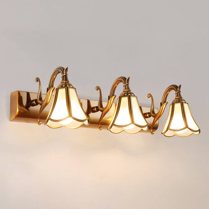 Brass 3-Light Bathroom Vanity Mirror Front Wall Sconce Lamp