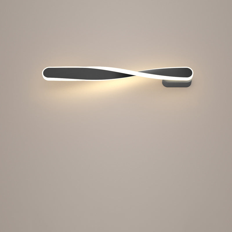 Spiral Long Aluminum Silicone LED Wall Sconce Lamp