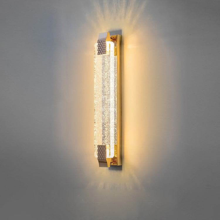 Dazzling Crystal Shade Stainless Steel LED Wall Sconce Lamp