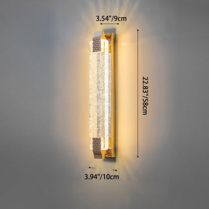 Dazzling Crystal Shade Stainless Steel LED Wall Sconce Lamp