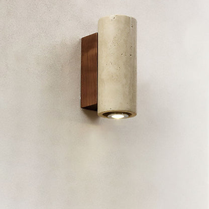 Japanese Rubber Wood 1-Light Spotlight Wall Sconce Lamp