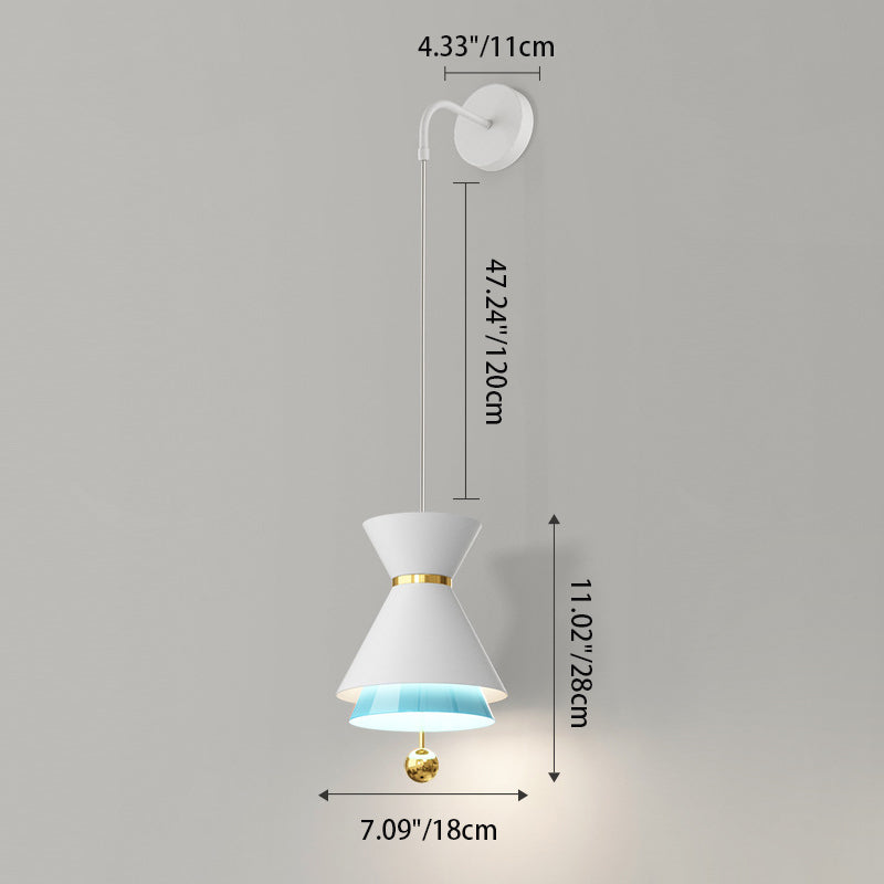 Scandinavian Bell Iron Aluminum LED Wall Sconce Lamp