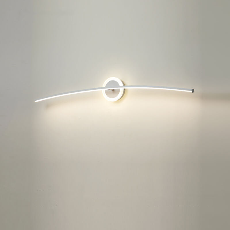 Curved Line LED Mirror Front Light Wall Sconce Lamp