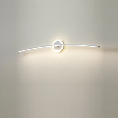 Curved Line LED Mirror Front Light Wall Sconce Lamp