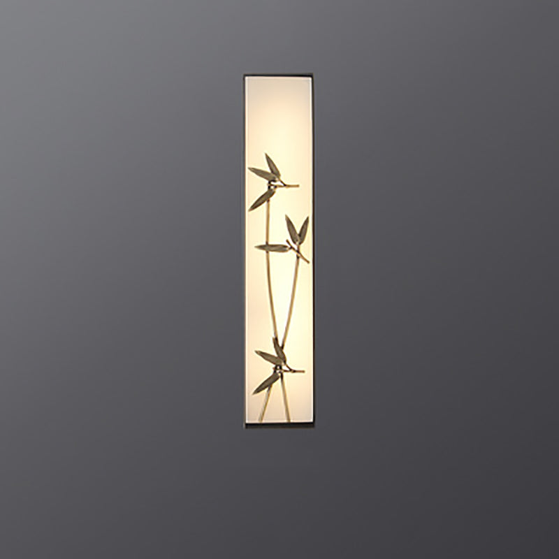 Chinese Lotus Flower Ginkgo Biloba LED Wall Sconce Lamp