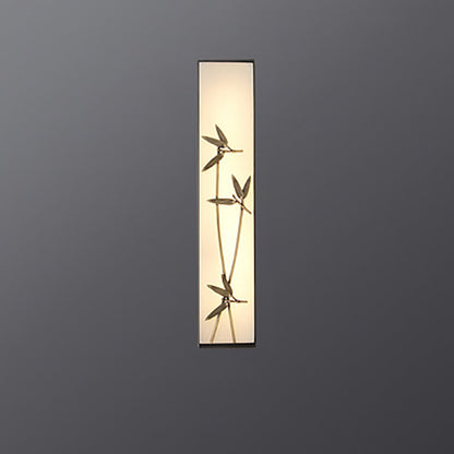 Chinese Lotus Flower Ginkgo Biloba LED Wall Sconce Lamp