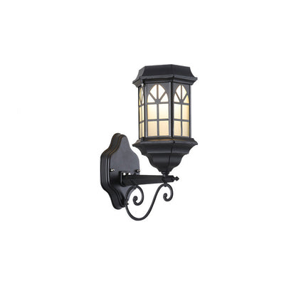 Solar Glass Cylinder House 1-Light Wall Sconce Lamp