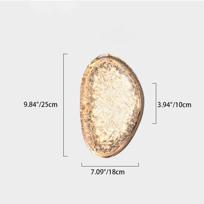 Irregular Oval Hardware Acrylic LED Wall Sconce Lamp