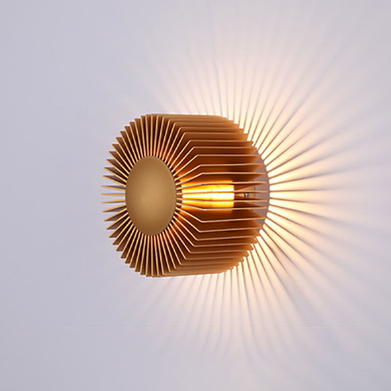 Aluminum Round Sun Flower Design LED Wall Sconce Lamp