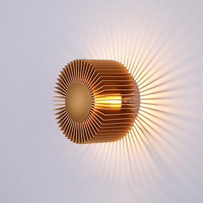 Aluminum Round Sun Flower Design LED Wall Sconce Lamp