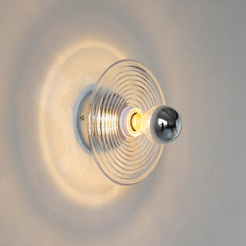 Water Transparent Glass Iron 1-Light Wall Sconce Lamp