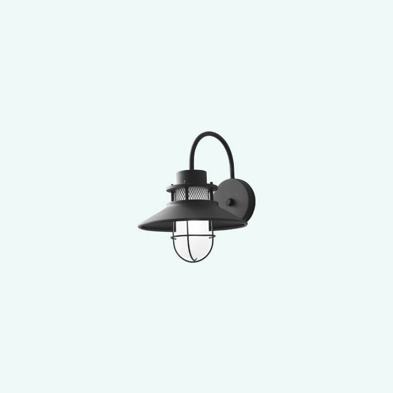 Outdoor Iron Body 1-Light Outdoor Wall Sconce Lamp