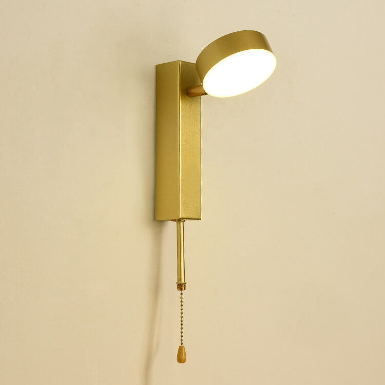 Minimalist Round Rectangular Base USB LED Wall Sconce Lamp